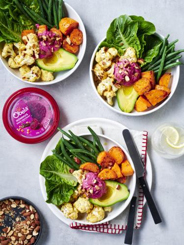 Roast Sweet Potato & Hommus Salad Bowl